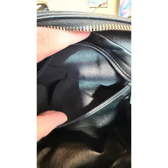 CHANEL BLACK QUILTED BOWLING CHAIN BAG - Picture 13 of 16